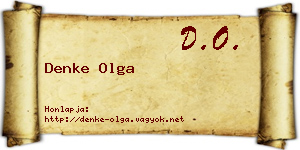 Denke Olga névjegykártya